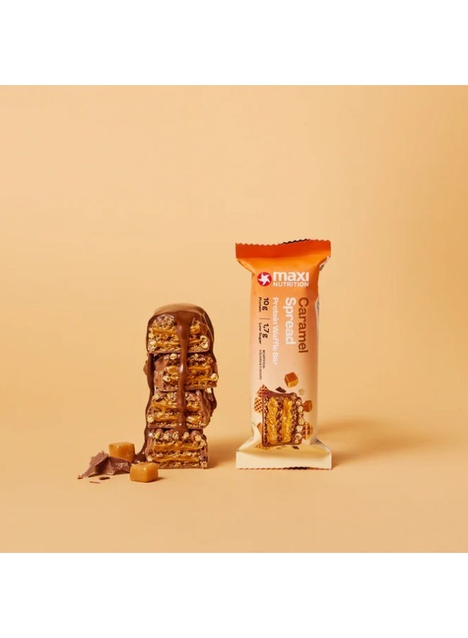 Maxi Nutrition Caramel Spread Protein Waffle Bar 39g | 10g Protein, Low Sugar, No Artificial Colours or Flavours (Pack of 12pcs ) - Image 4